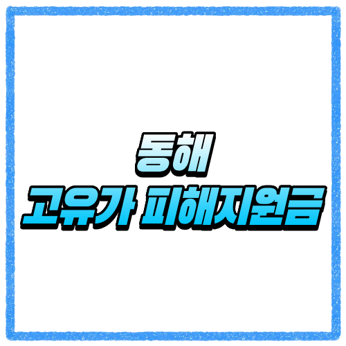 강원 동해시 고유가 피해지원금 신청방법, 대상 조회와 지급 기준 바로 확인 2 동해 고유가 피해지원금